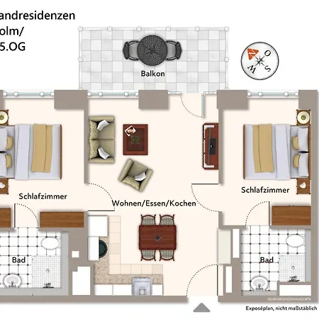 Strandresidenzen Strandresidenzen Haus Daenholm Apartmán *